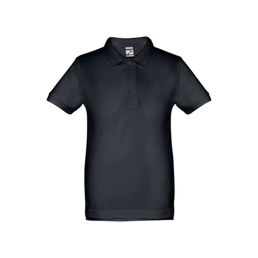 THC ADAM KIDS II. Kortärmad bomullspikétröja för barn (unisex)