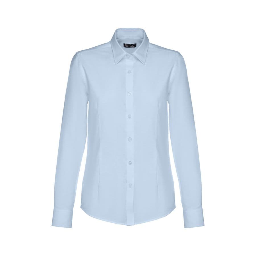 THC TOKYO WOMEN. Långärmad oxfordskjorta för kvinnor Ljusblå