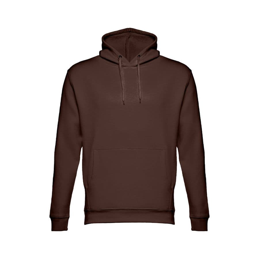 THC PHOENIX. Sweatshirt (unisex) med huva i bomull och polyester Mörkbrun