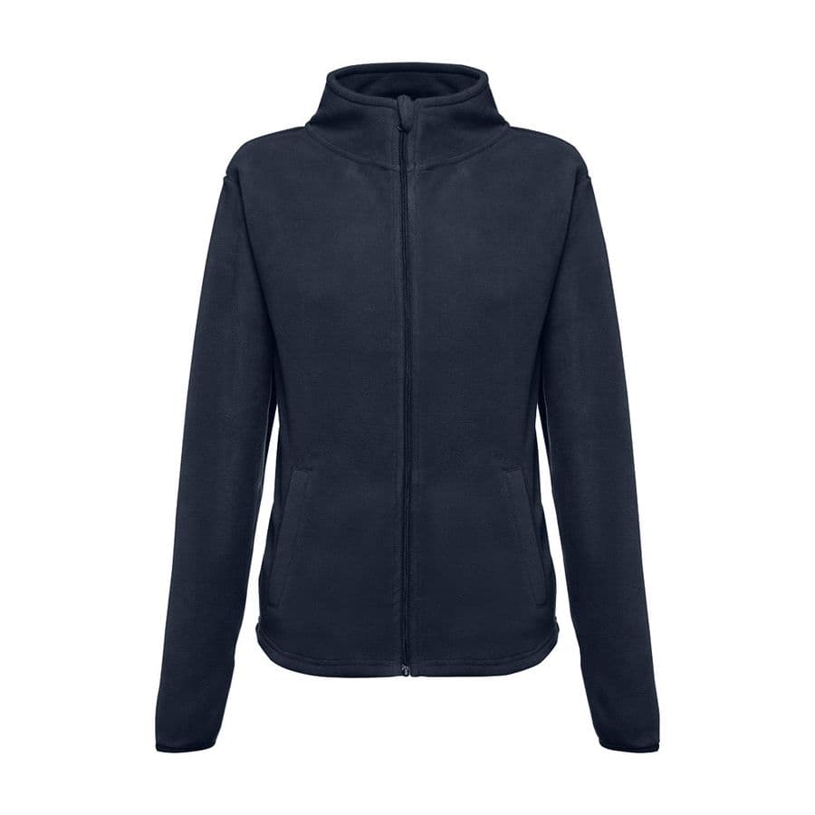 THC HELSINKI WOMEN. Polar fleecejacka i polyester med bälte för kvinnor Marinblå
