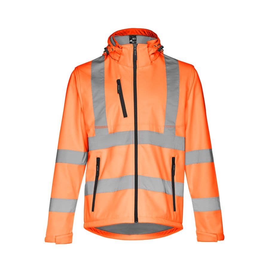 THC ZAGREB WORK. Softshelljacka med hög synlighet (unisex) Hexachrome orange