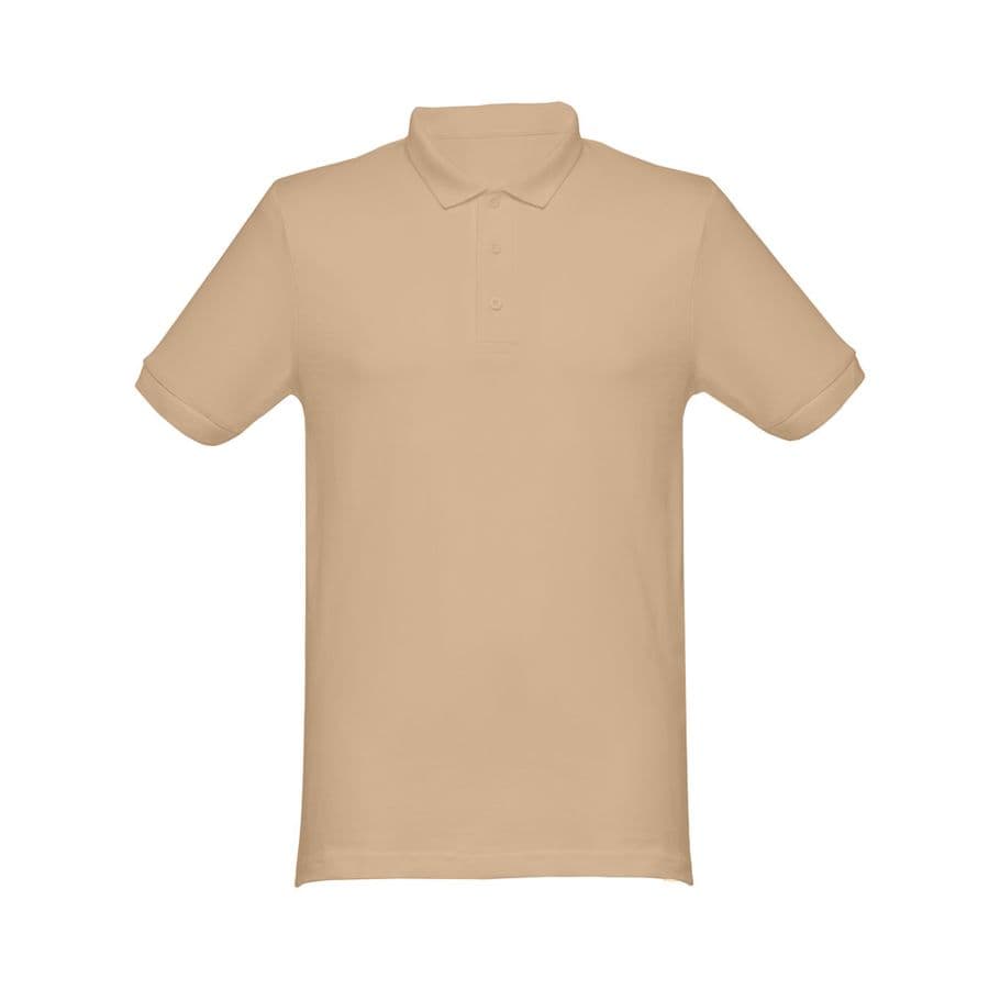 THC MONACO. Herr pikétröja Ljusbrun