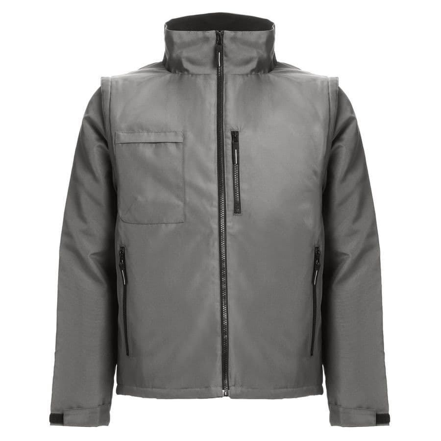 THC ASTANA. Vadderad polyesterjacka (unisex) Grå