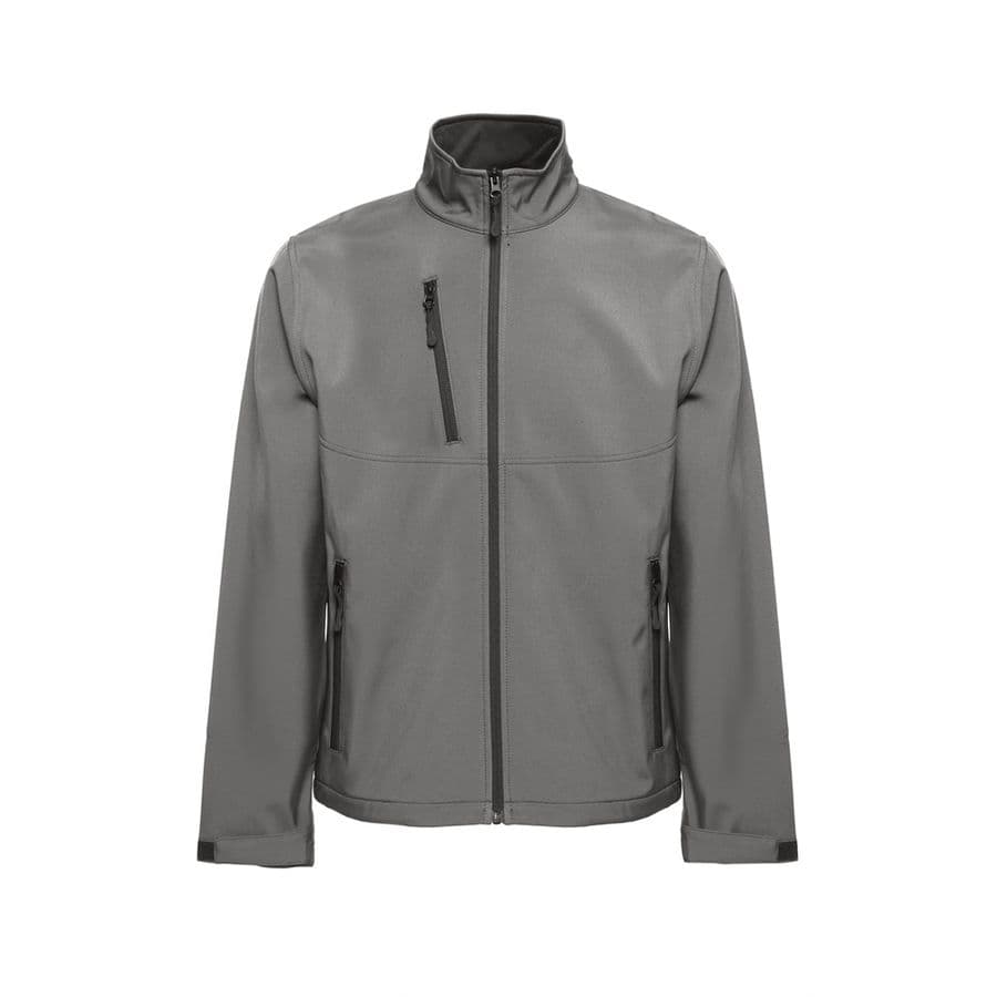 THC EANES. Softshelljacka (unisex) i polyester och elastan Grå