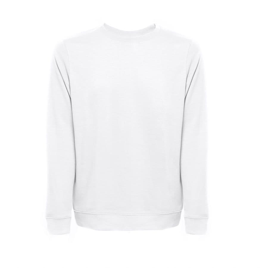 THC COLOMBO WH. Sweatshirt (unisex) i italiensk frotté. vit färg