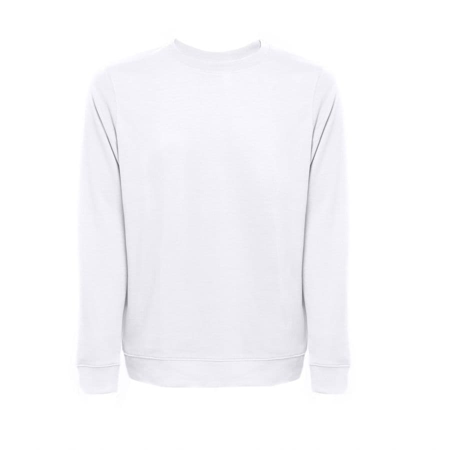 THC COLOMBO WH. Sweatshirt (unisex) i italiensk frotté. vit färg