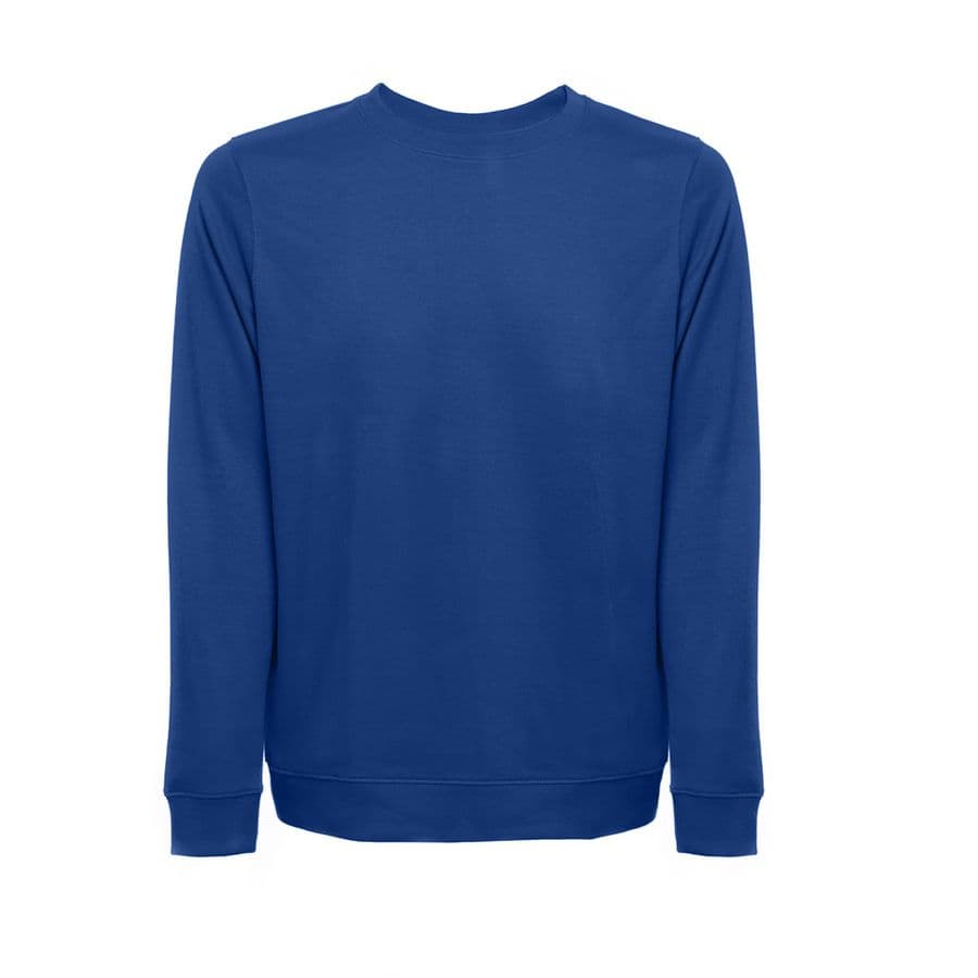 THC COLOMBO. Sweatshirt (unisex) i italiensk frotté utan knappslå Kungsblå