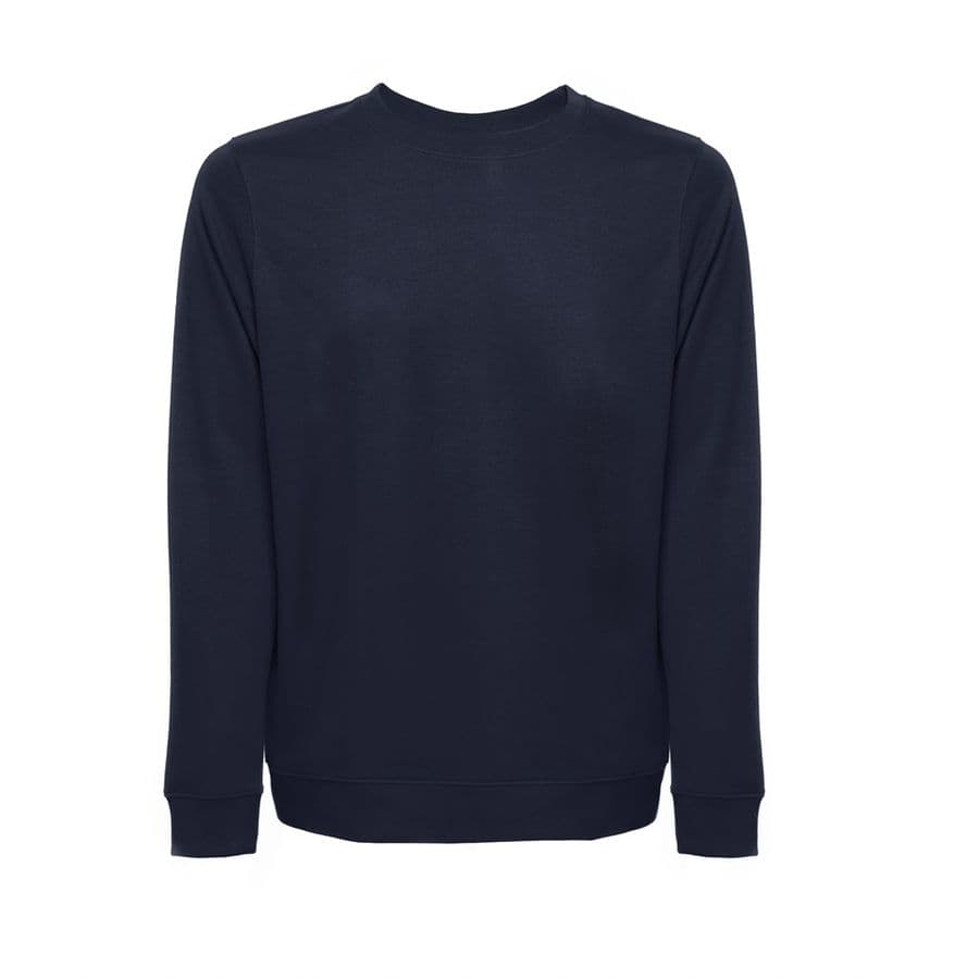 THC COLOMBO. Sweatshirt (unisex) i italiensk frotté utan knappslå Marinblå