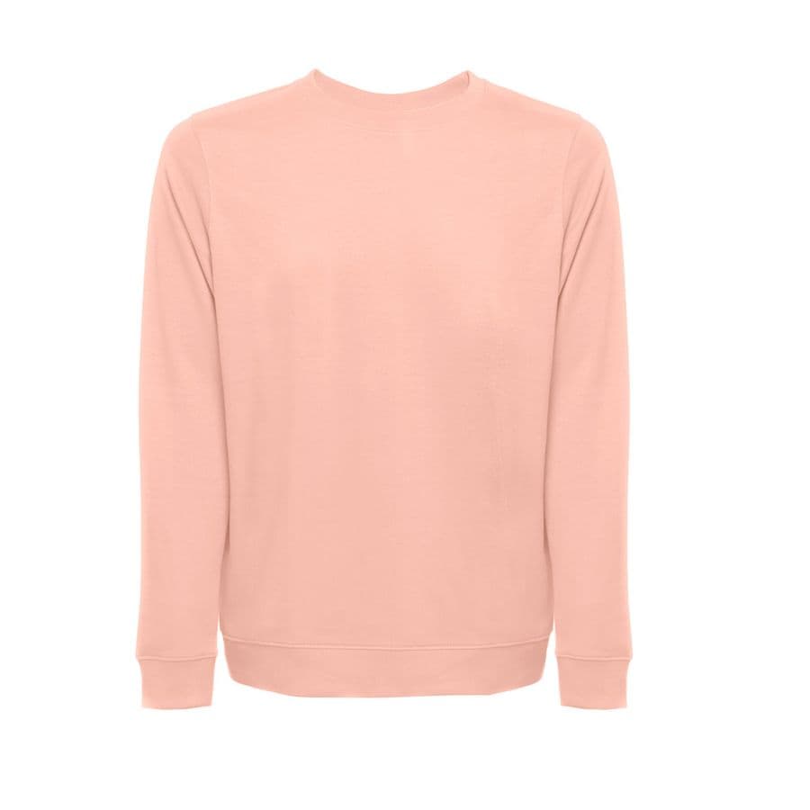 THC COLOMBO. Sweatshirt (unisex) i italiensk frotté utan knappslå Laxfärg