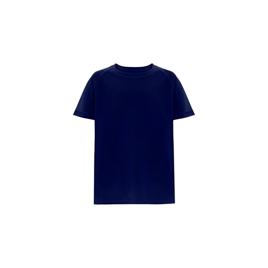 THC MOVE KIDS. tränings kortärmad polyester T-shirt för barn Marinblå