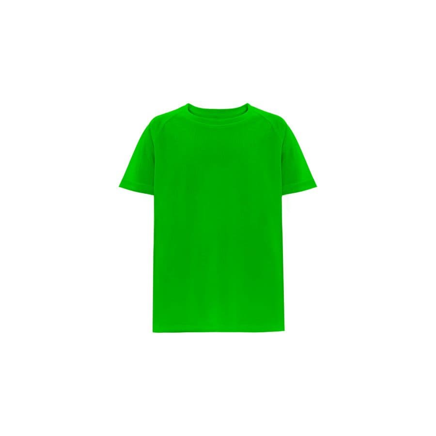 THC MOVE KIDS. tränings kortärmad polyester T-shirt för barn Limegrön