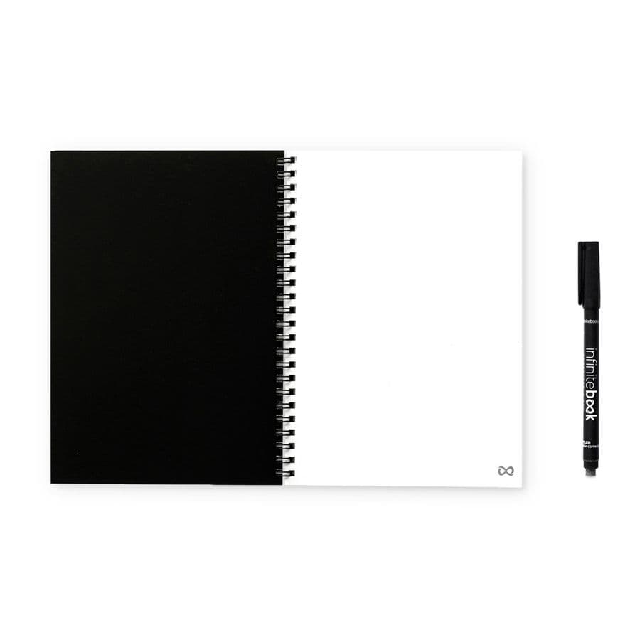 INFINITEBOOK PLAIN A5. Infinitebook med flexibelt omslag och 15 blanka whiteboardsidor