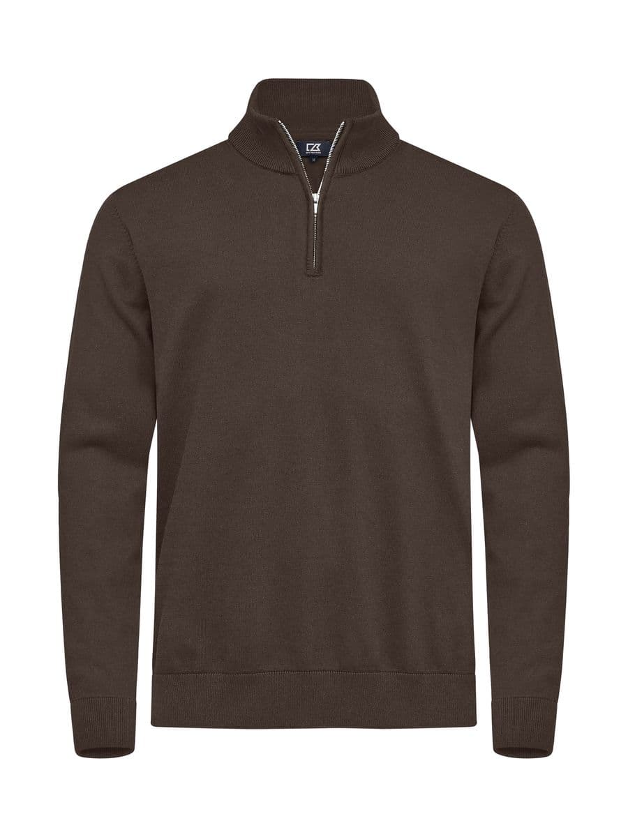 Oakville Half Zip Sweater Men Dark mocca