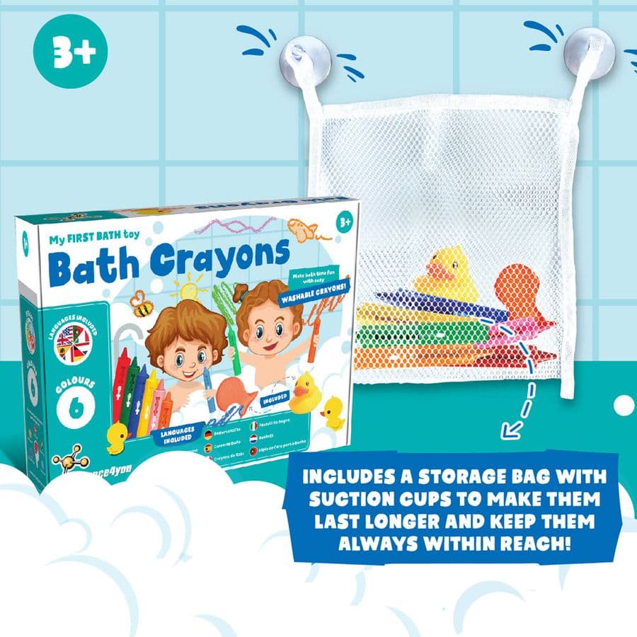 BATH CRAYONS. Pedagogiska leksaker för barn