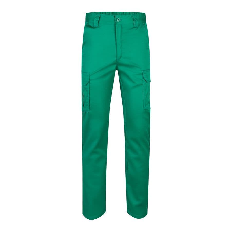 VL LUGH. Stretchbyxor med flera fickor (240g/m²) i bomull (46%), EME (38%) och polyester (16%) Grön