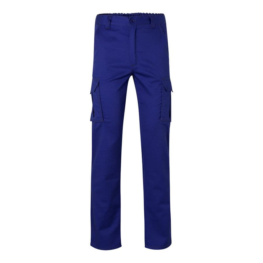 VL LUGH. Stretchbyxor med flera fickor (240g/m²) i bomull (46%), EME (38%) och polyester (16%) Kungsblå