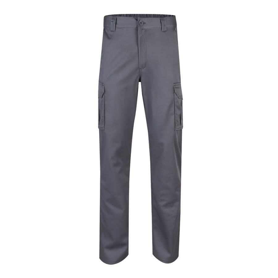 VL PAN. Stretchbyxor med flera fickor (290g/m²), i bomull (46%), EME (38%) och polyester (16%) Grå