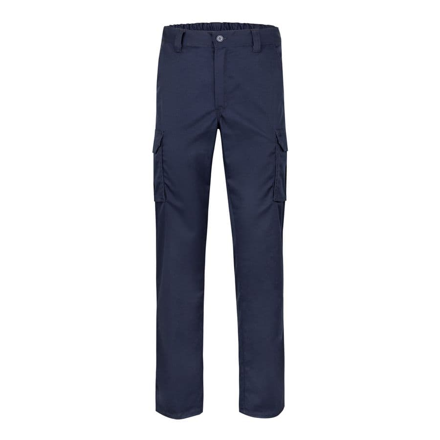 VL PAN. Stretchbyxor med flera fickor (290g/m²), i bomull (46%), EME (38%) och polyester (16%) Marinblå