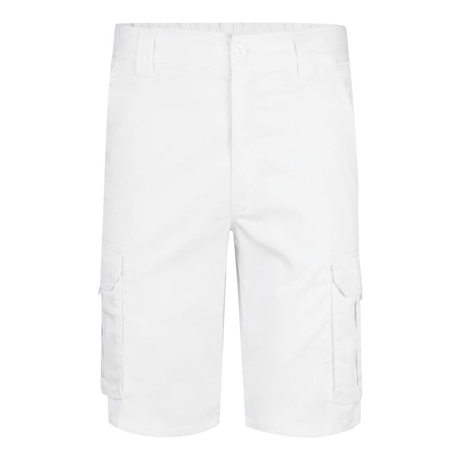VL HEBE. Bermudashorts med flera fickor (240g/m²), i bomull (46%), EME (38%) och polyester (16%) Vit