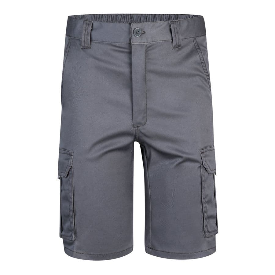 VL HEBE. Bermudashorts med flera fickor (240g/m²), i bomull (46%), EME (38%) och polyester (16%) Grå