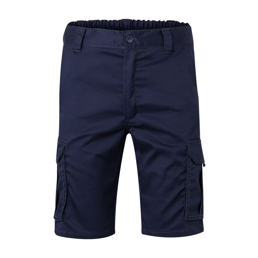 VL HEBE. Bermudashorts med flera fickor (240g/m²), i bomull (46%), EME (38%) och polyester (16%) Marinblå