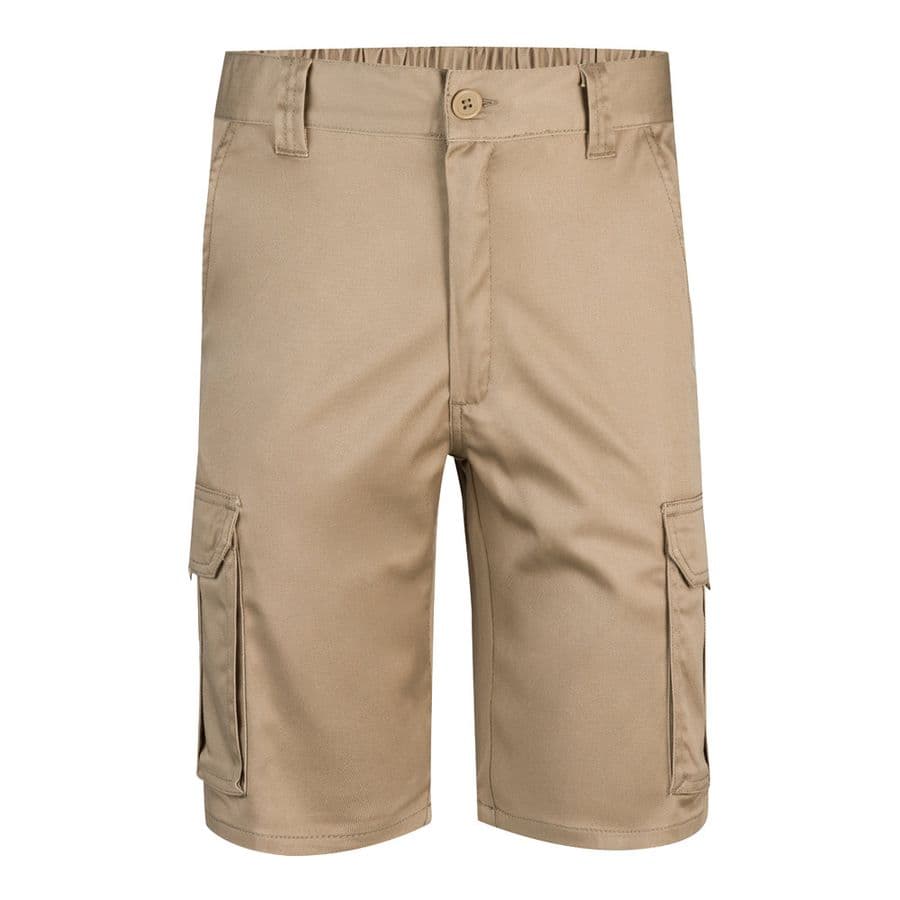 VL HEBE. Bermudashorts med flera fickor (240g/m²), i bomull (46%), EME (38%) och polyester (16%) Ljus naturfärg