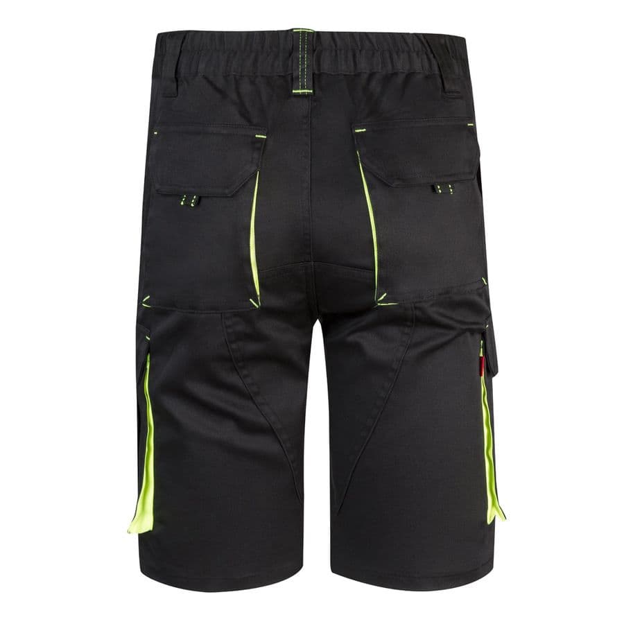 VL HEMERA. Tvåfärgade bermudashorts med flera fickor i stretch (240g/m²), i bomull (46%), EME (38%) och polyester (16%)