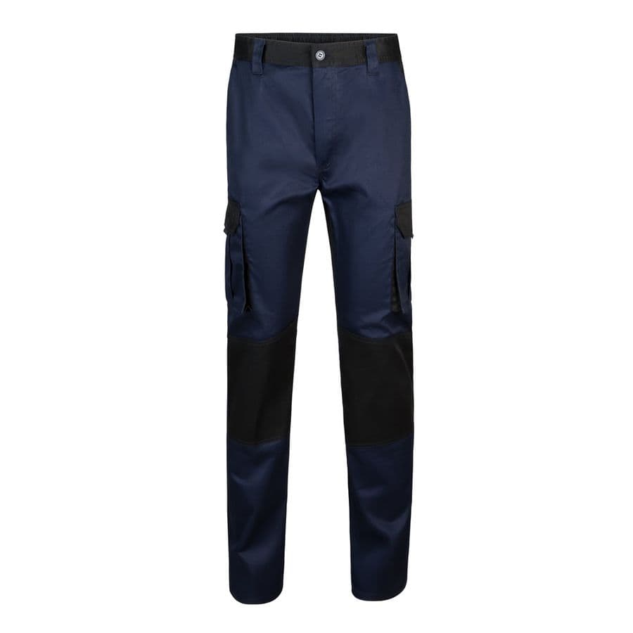 VL NJORD. Tvåfärgade byxor i twill med flera fickor (240 g/m²), i bomull (35 %) och polyester (65 %)