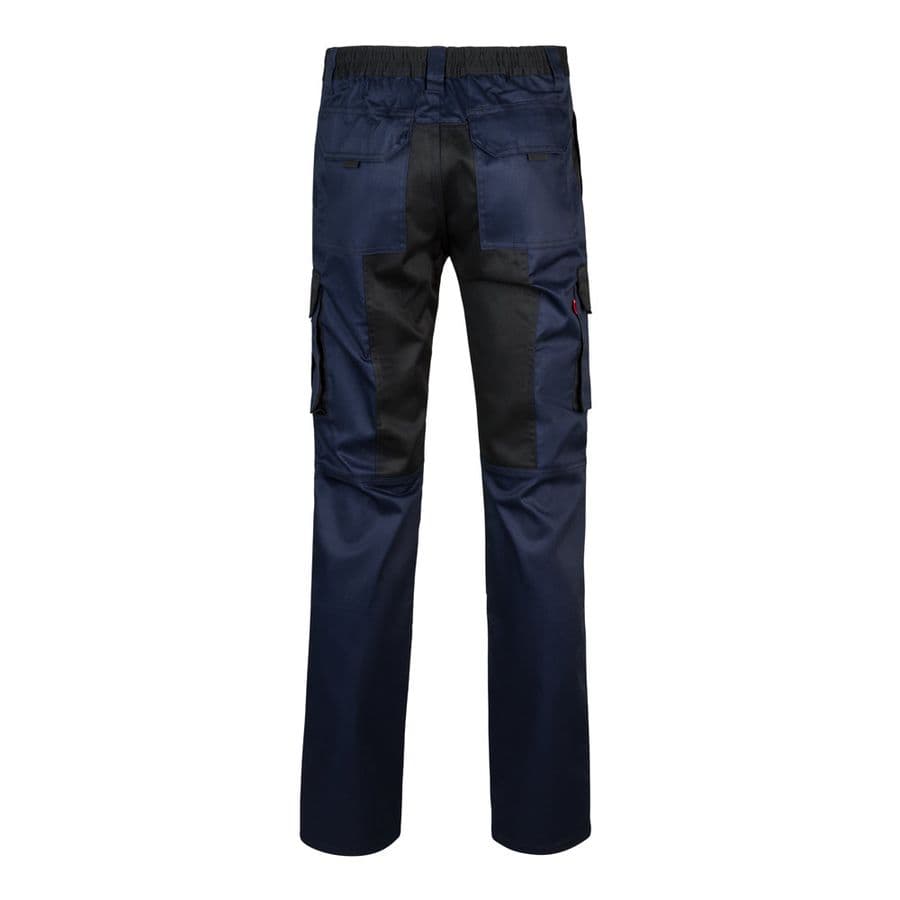 VL NJORD. Tvåfärgade byxor i twill med flera fickor (240 g/m²), i bomull (35 %) och polyester (65 %)