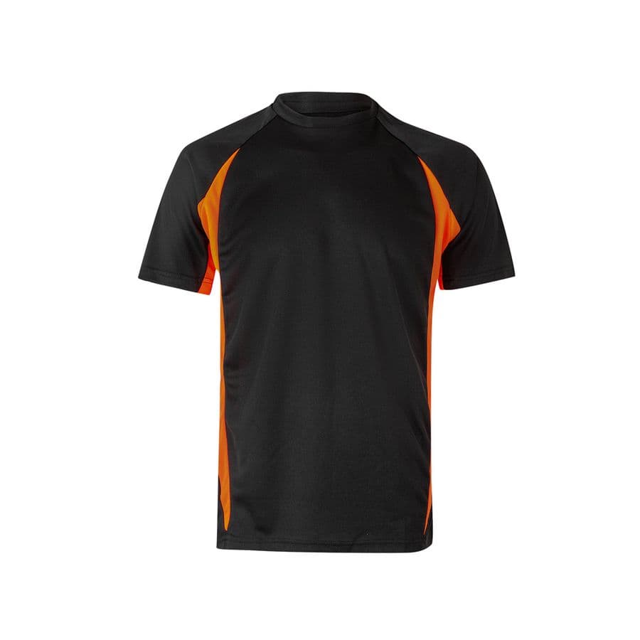 VL SLAYER. Tvåfärgad teknisk t-shirt i (160g/m²), i polyester (100%) Svart