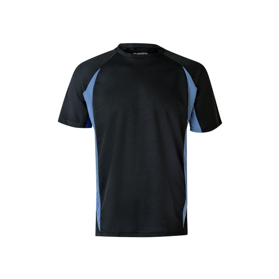 VL SLAYER. Tvåfärgad teknisk t-shirt i (160g/m²), i polyester (100%) Svart