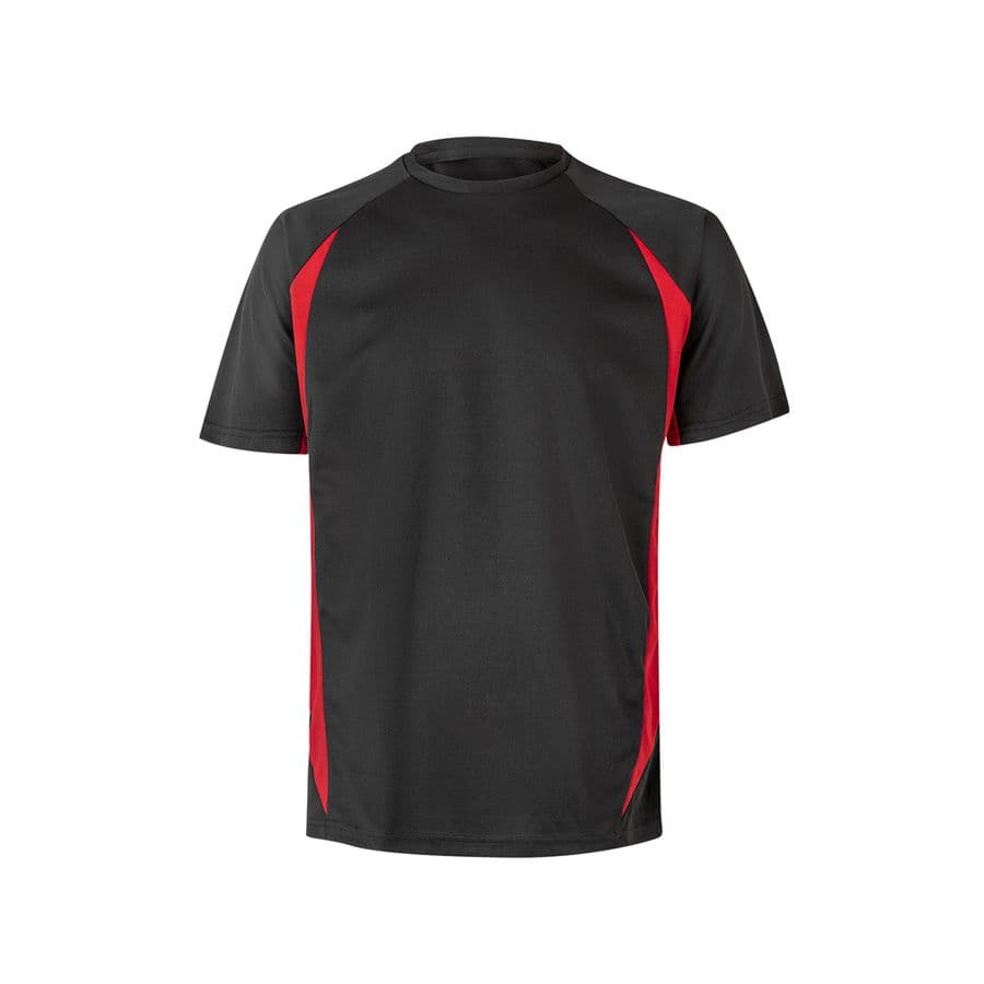 VL SLAYER. Tvåfärgad teknisk t-shirt i (160g/m²), i polyester (100%) Svart