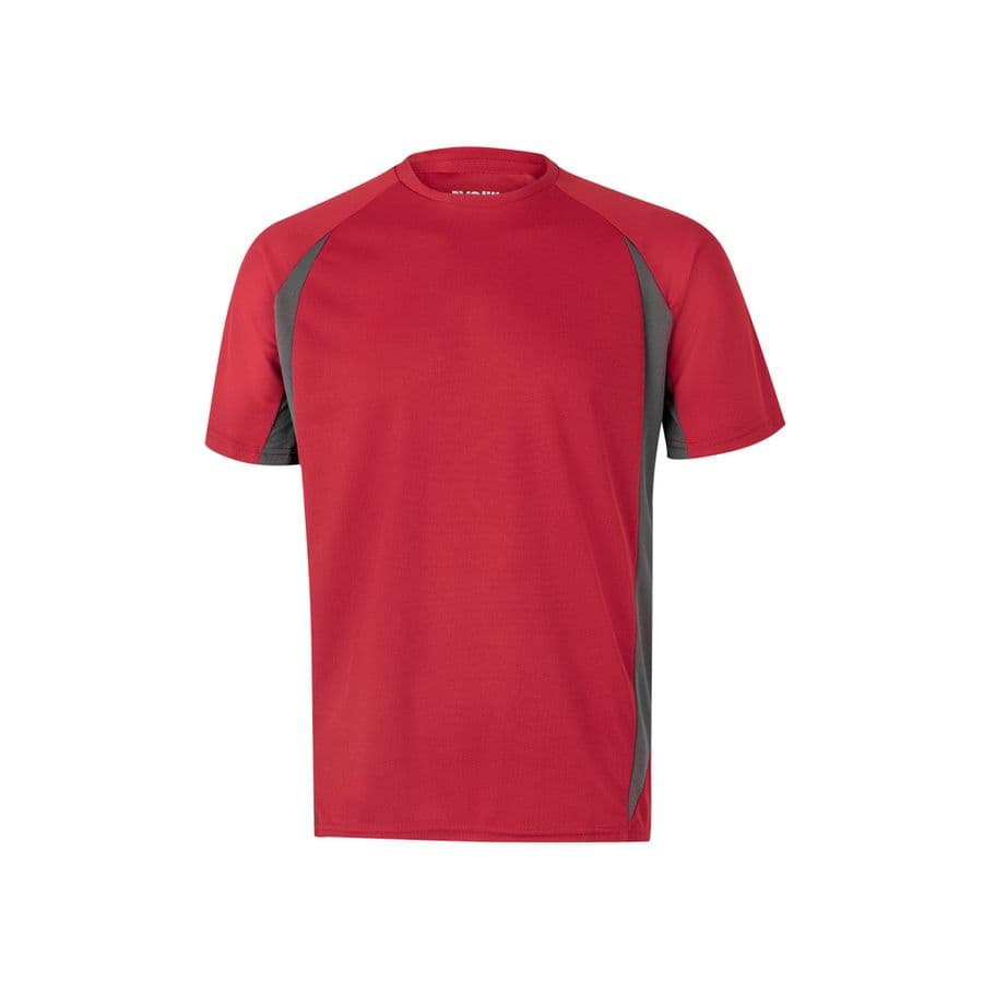 VL SLAYER. Tvåfärgad teknisk t-shirt i (160g/m²), i polyester (100%) Röd