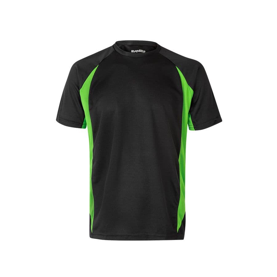 VL SLAYER. Tvåfärgad teknisk t-shirt i (160g/m²), i polyester (100%) Svart