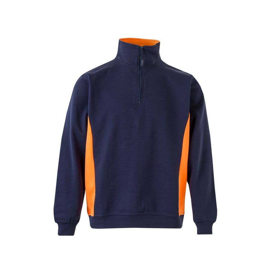 VL SVAROG. Tvåfärgad frottétröja (260g/m²), i polyester (65%) och bomull (35%) Blå