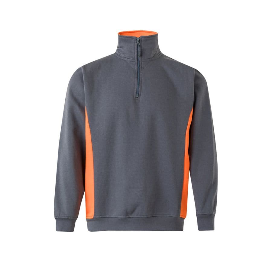 VL SVAROG. Tvåfärgad frottétröja (260g/m²), i polyester (65%) och bomull (35%) Grå