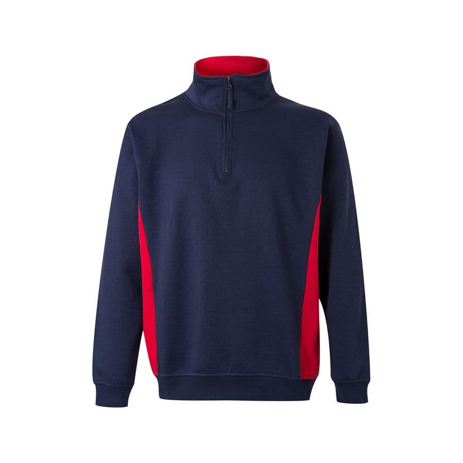 VL SVAROG. Tvåfärgad frottétröja (260g/m²), i polyester (65%) och bomull (35%) Blå