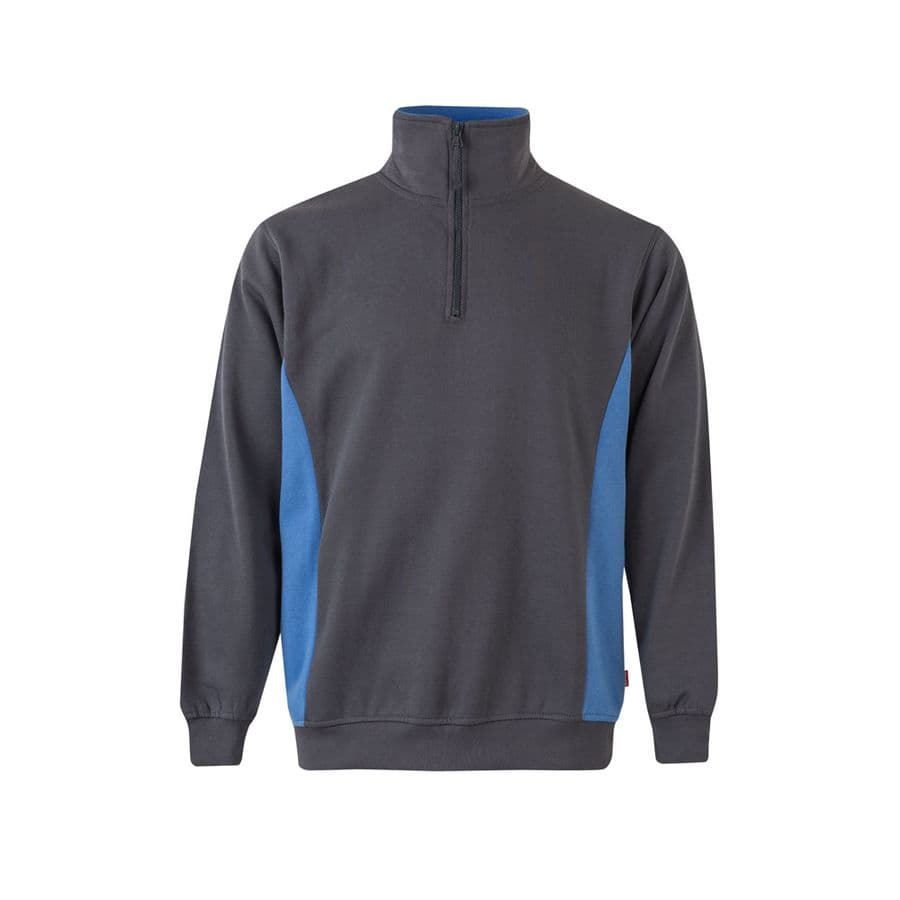 VL SVAROG. Tvåfärgad frottétröja (260g/m²), i polyester (65%) och bomull (35%) Grå