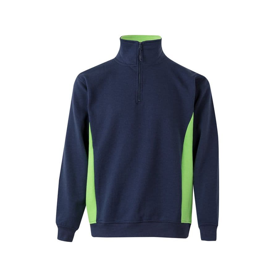 VL SVAROG. Tvåfärgad frottétröja (260g/m²), i polyester (65%) och bomull (35%) Blå