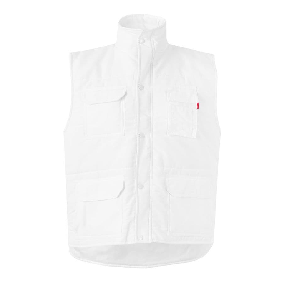 VL MEFITIS. Vadderad väst med flera fickor (220g/m²), i polyester (100%) Vit