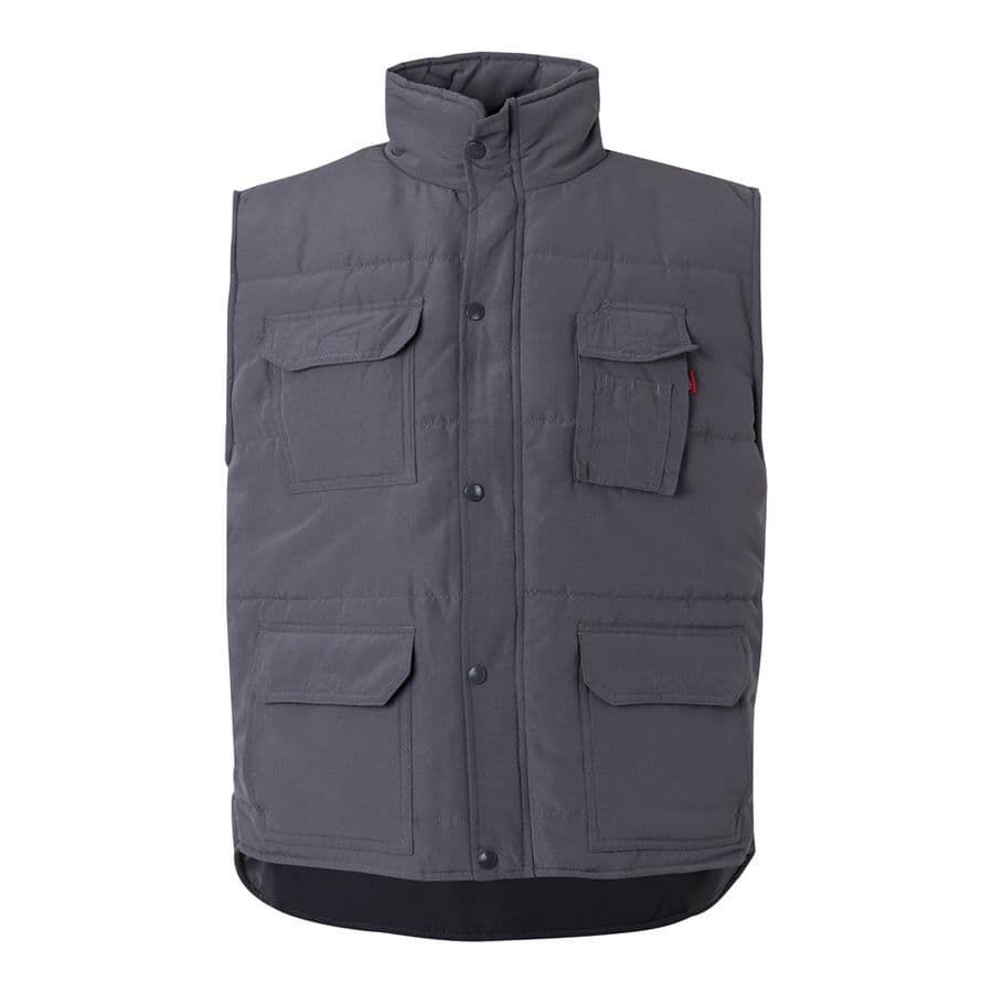 VL MEFITIS. Vadderad väst med flera fickor (220g/m²), i polyester (100%) Grå