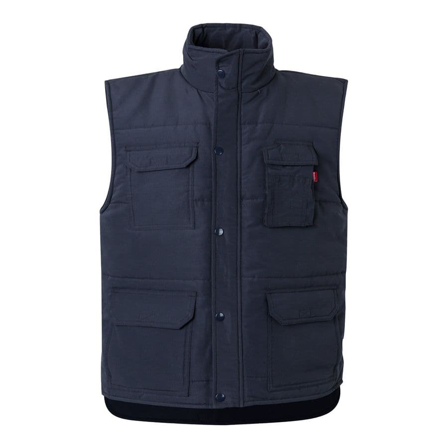 VL MEFITIS. Vadderad väst med flera fickor (220g/m²), i polyester (100%) Marinblå