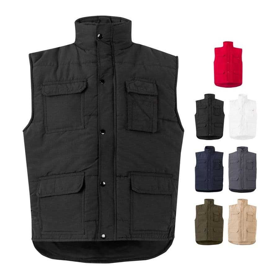 VL MEFITIS. Vadderad väst med flera fickor (220g/m²), i polyester (100%)