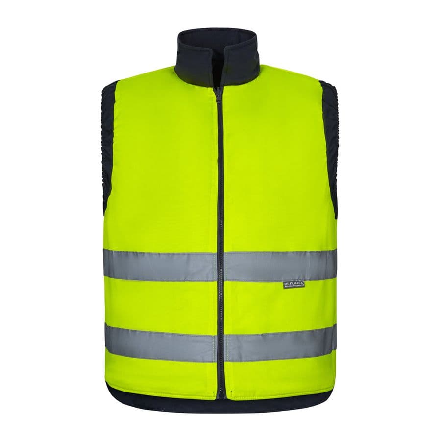 VL DIANA. Vadderad väst (220g/m²), vändbar och multificka, i polyester (100%), med dragkedja och vändbar avdragare