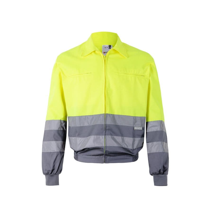 VL NEPTUNE. Tvåfärgad twilljacka (210g/m²) i polyester (80%) och bomull (20%) Grå