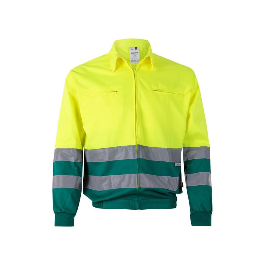 VL NEPTUNE. Tvåfärgad twilljacka (210g/m²) i polyester (80%) och bomull (20%) Grön