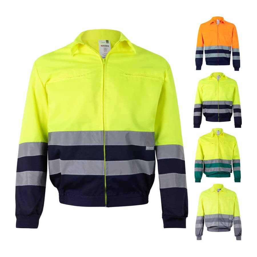 VL NEPTUNE. Tvåfärgad twilljacka (210g/m²) i polyester (80%) och bomull (20%)