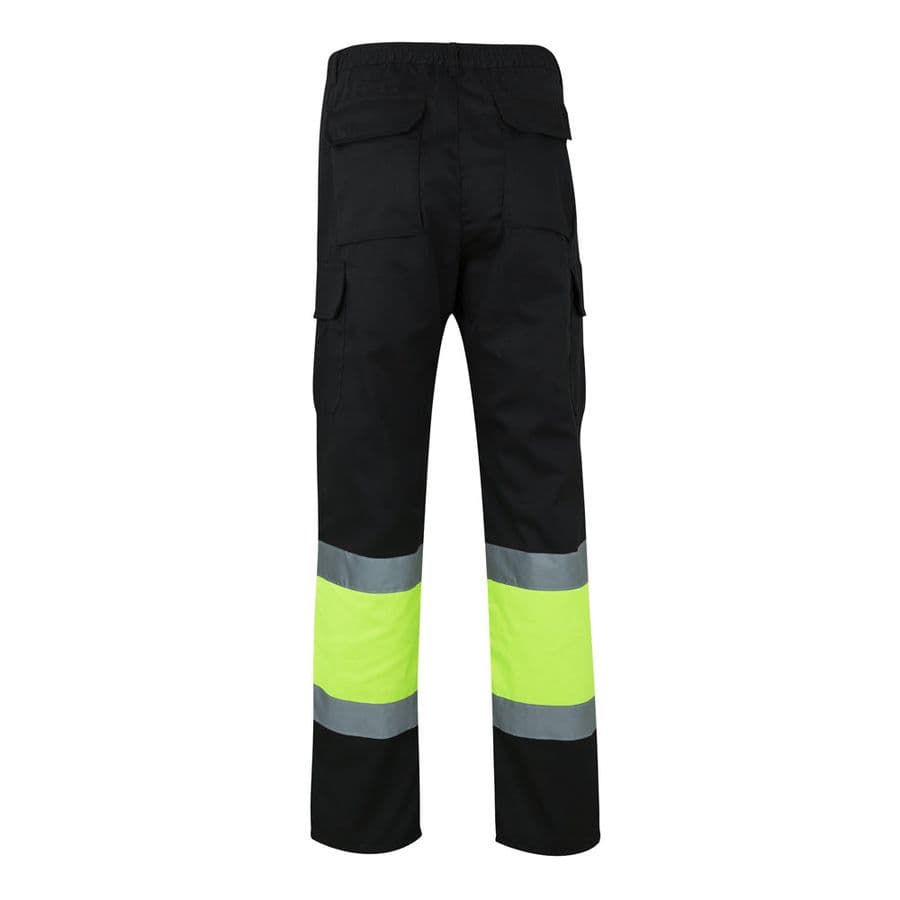VL POSEIDON. Tvåfärgade byxor i twill med flera fickor (210g/m²), i bomull (20%) och polyester (80%)