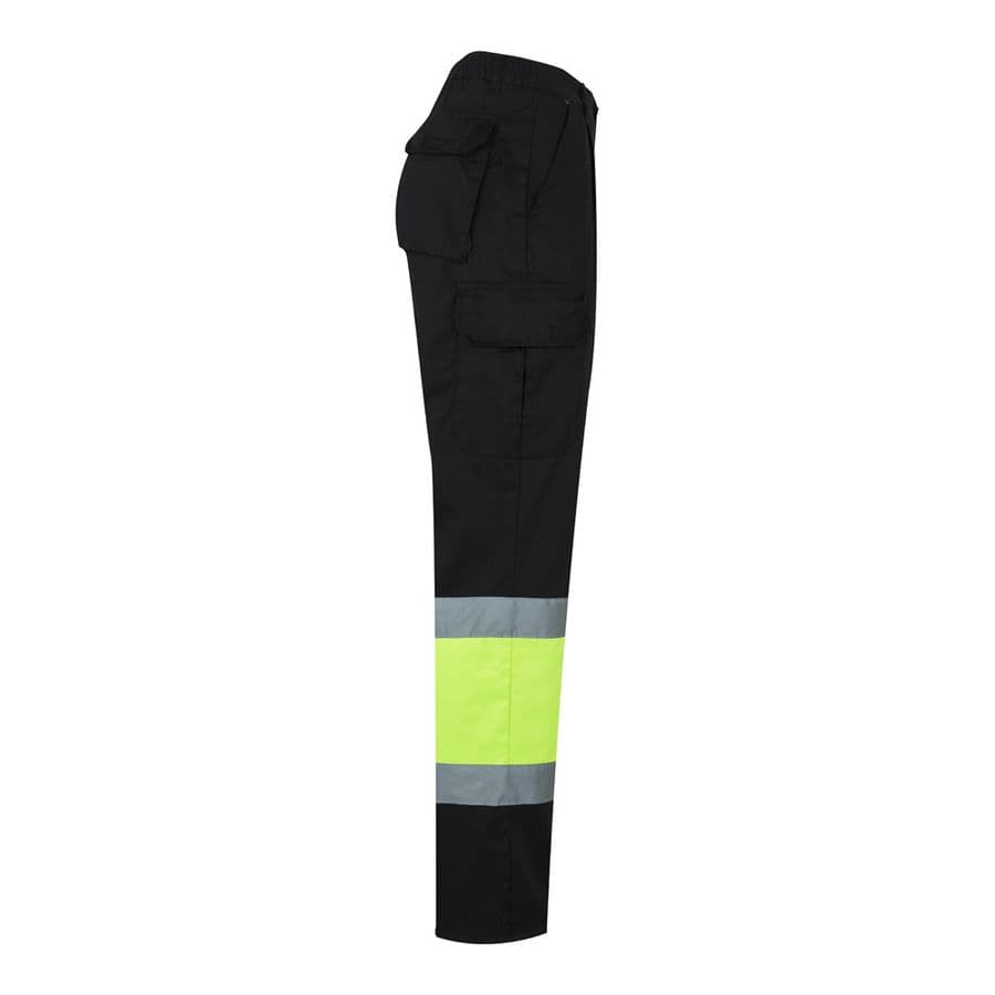 VL POSEIDON LARGE. Tvåfärgade byxor i twill med flera fickor (210g/m²), i bomull (20%) och polyester (80%)