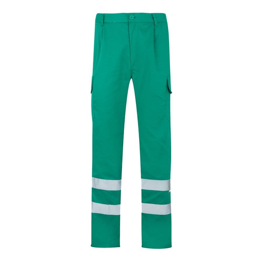 VL ASCLEPIUS. Twillbyxor med flera fickor (200g/m²), i bomull (35%) och polyester (65%) Grön